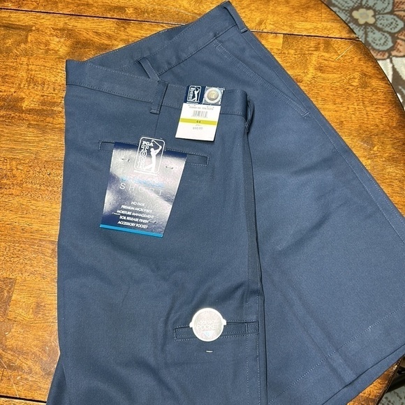 PGA Tour clubhouse mens short size 44 NWT navy blue golf shorts total eclipse - Picture 8 of 11